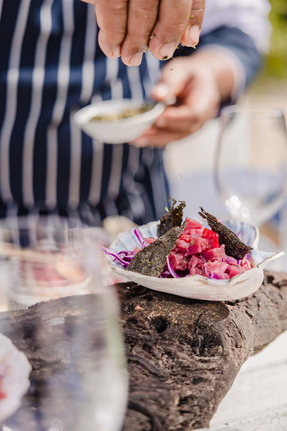 ani dominican republic guest privileges beach bbq lunch tuna being served 6