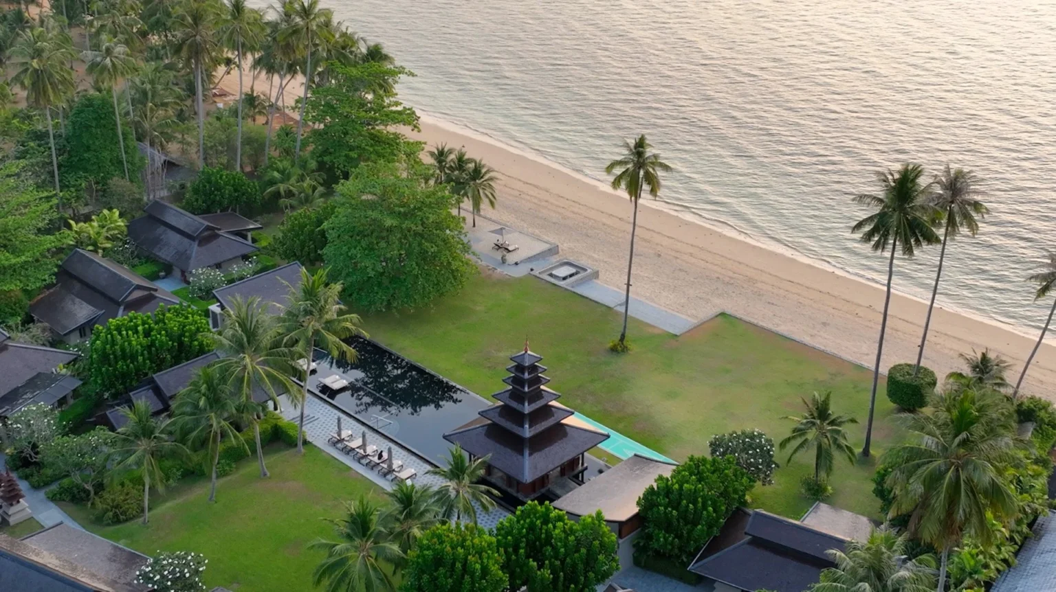 ani thailand resort dining sala pool beach and sea drone