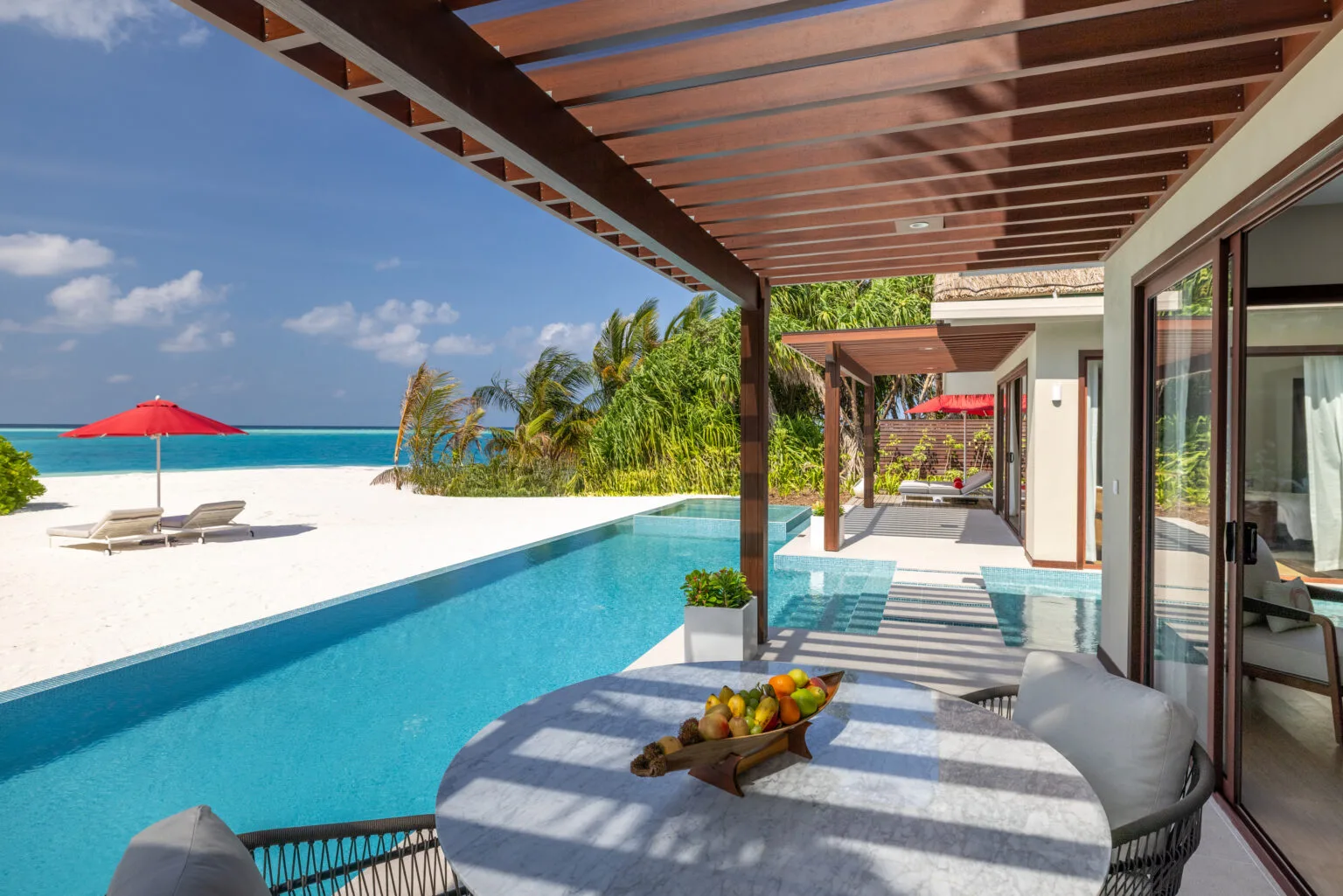 deck shot at the one bedroom beach pool pavilion