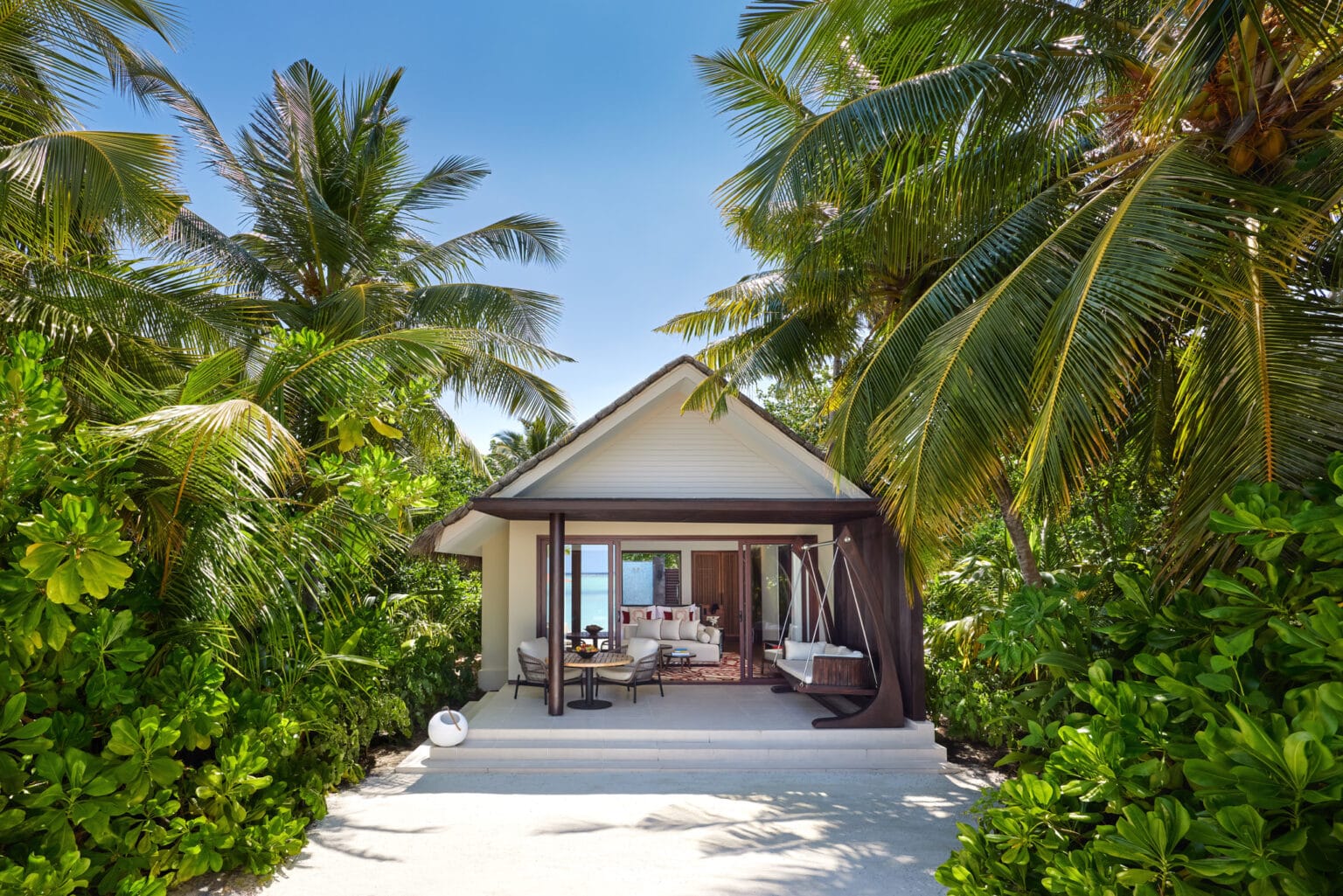 niyama private islands deluxe beach villa outdoor living