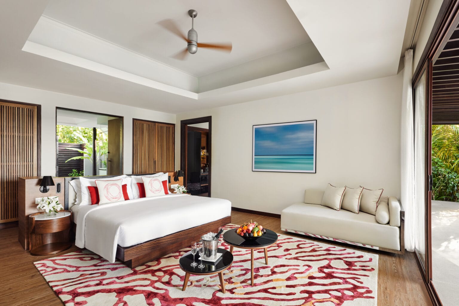 niyama private islands deluxe family beach pool villas master bedroom 2