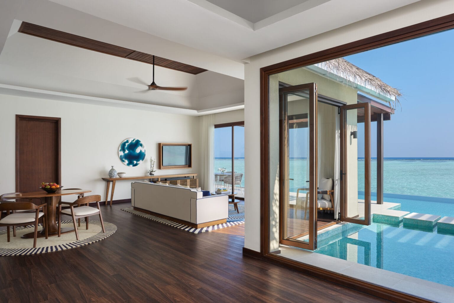 niyama private islands one bedroom ocean pool pavilion living room