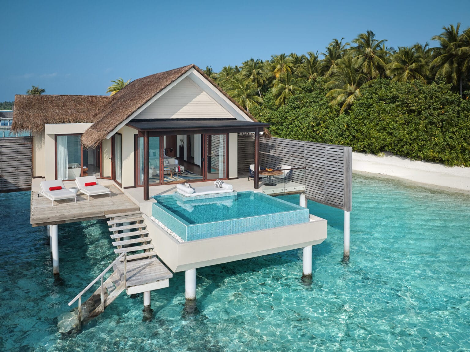 niyama private islands over pool villa exterior bliss by day