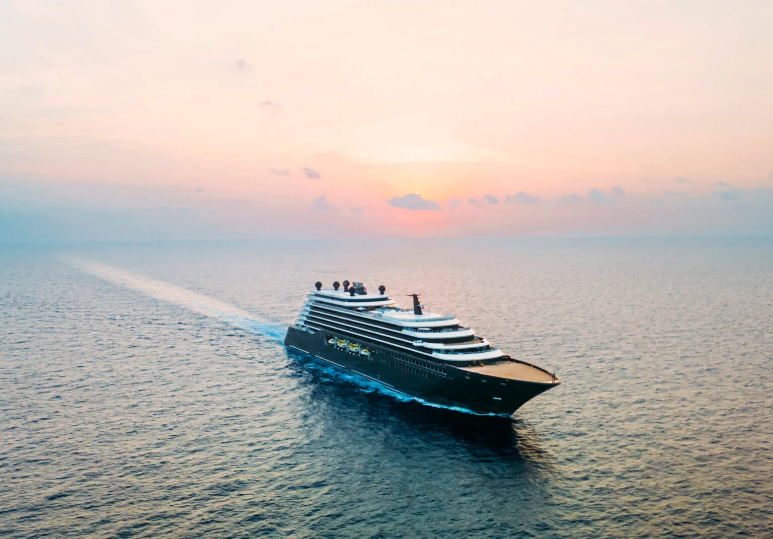 drone exterior of ilma sailing the mediterranean.
