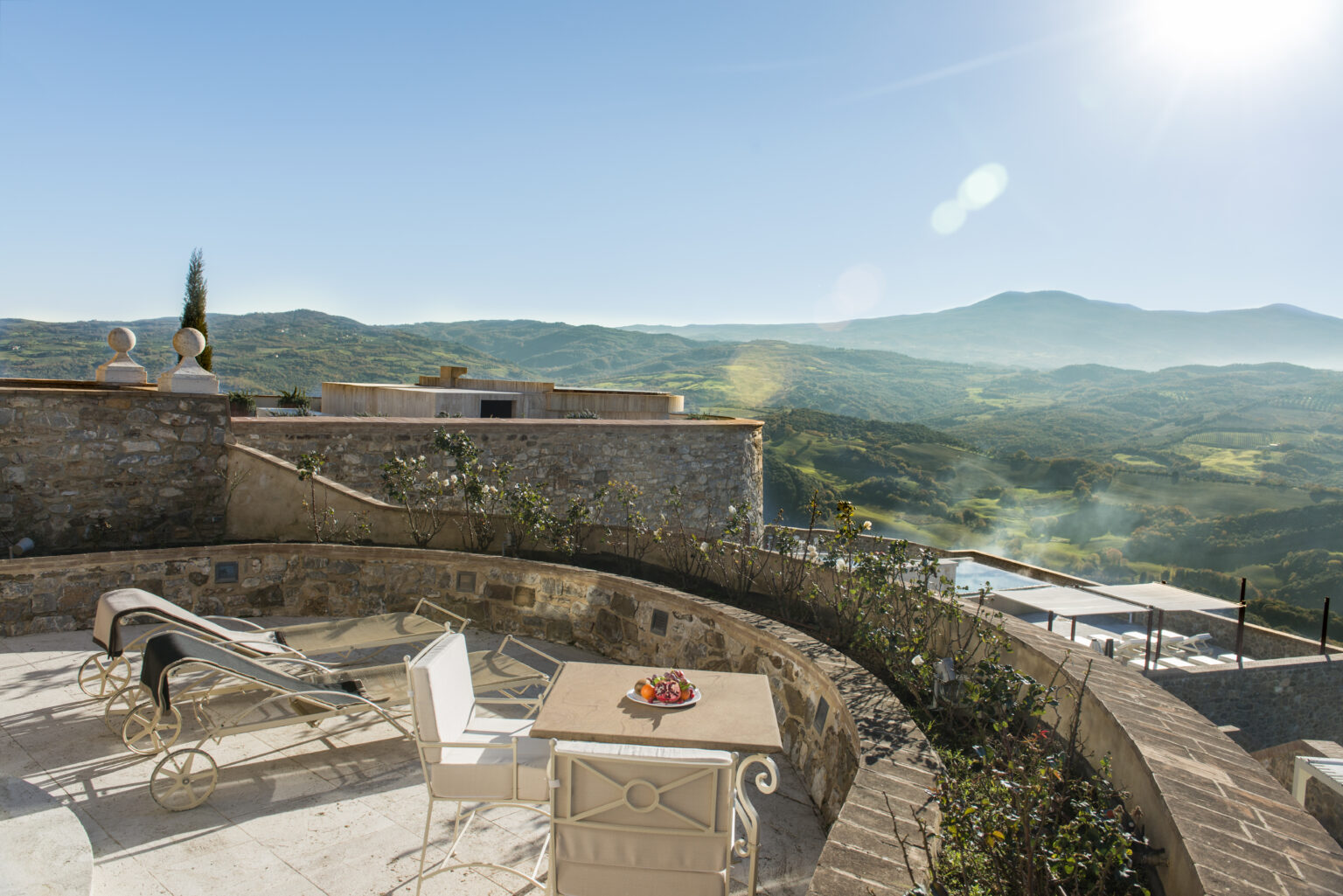 castello di velona resort montalcino unesco view terrace suite room