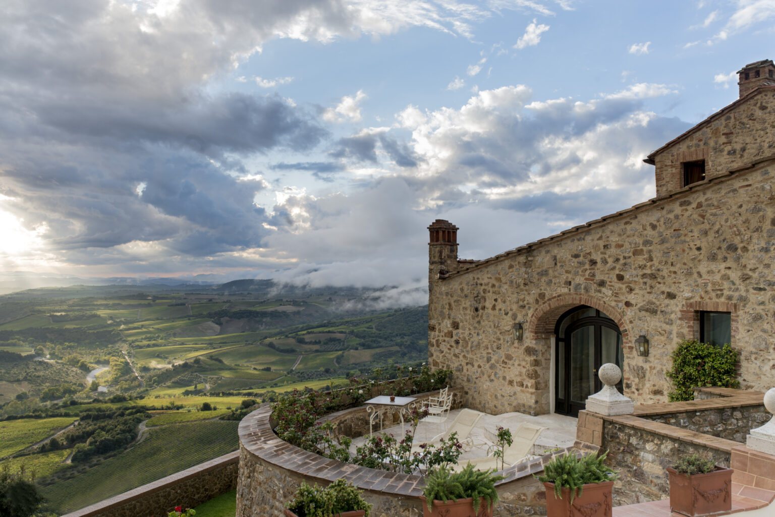 castello di velona resort montalcino external view