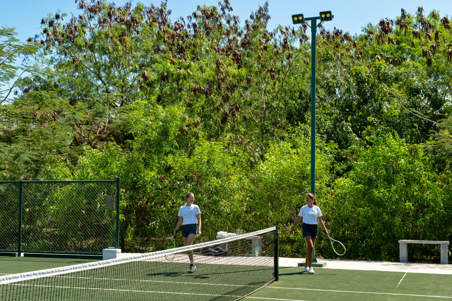 resort view tennis court