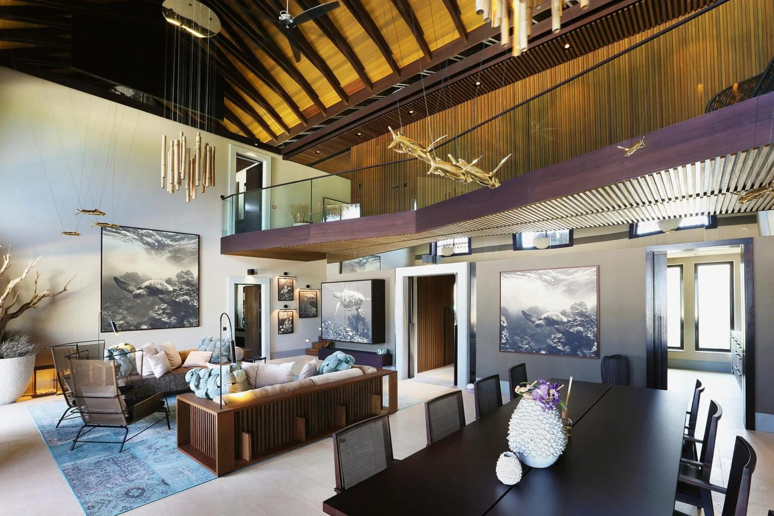 living room in a rustic style