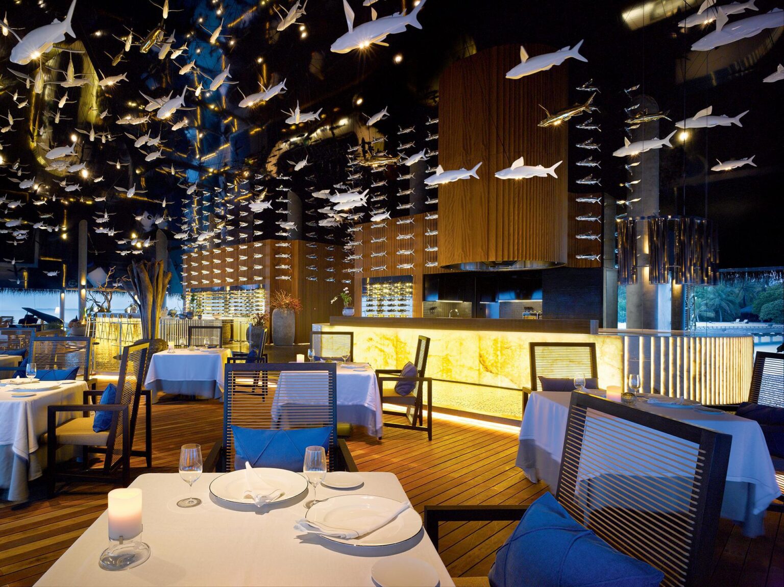 restauracja hotelowa na malediwach