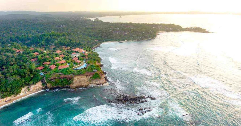 Hotel Cape Weligama z lotu ptaka
