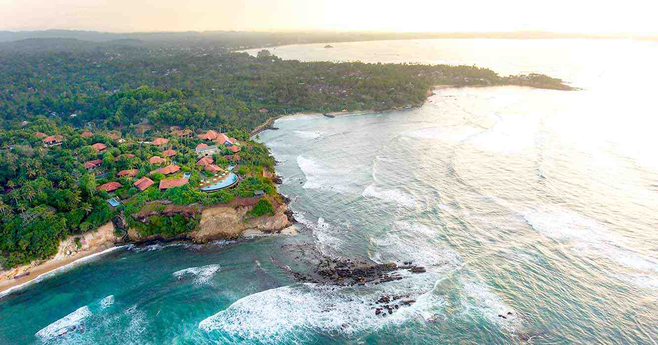 Hotel Cape Weligama z lotu ptaka