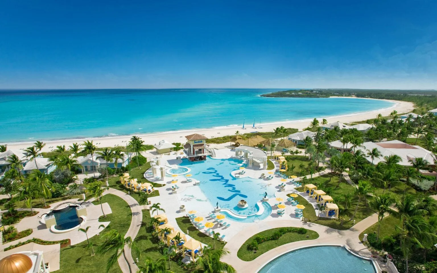 Sandals Emerald Bay aerial view