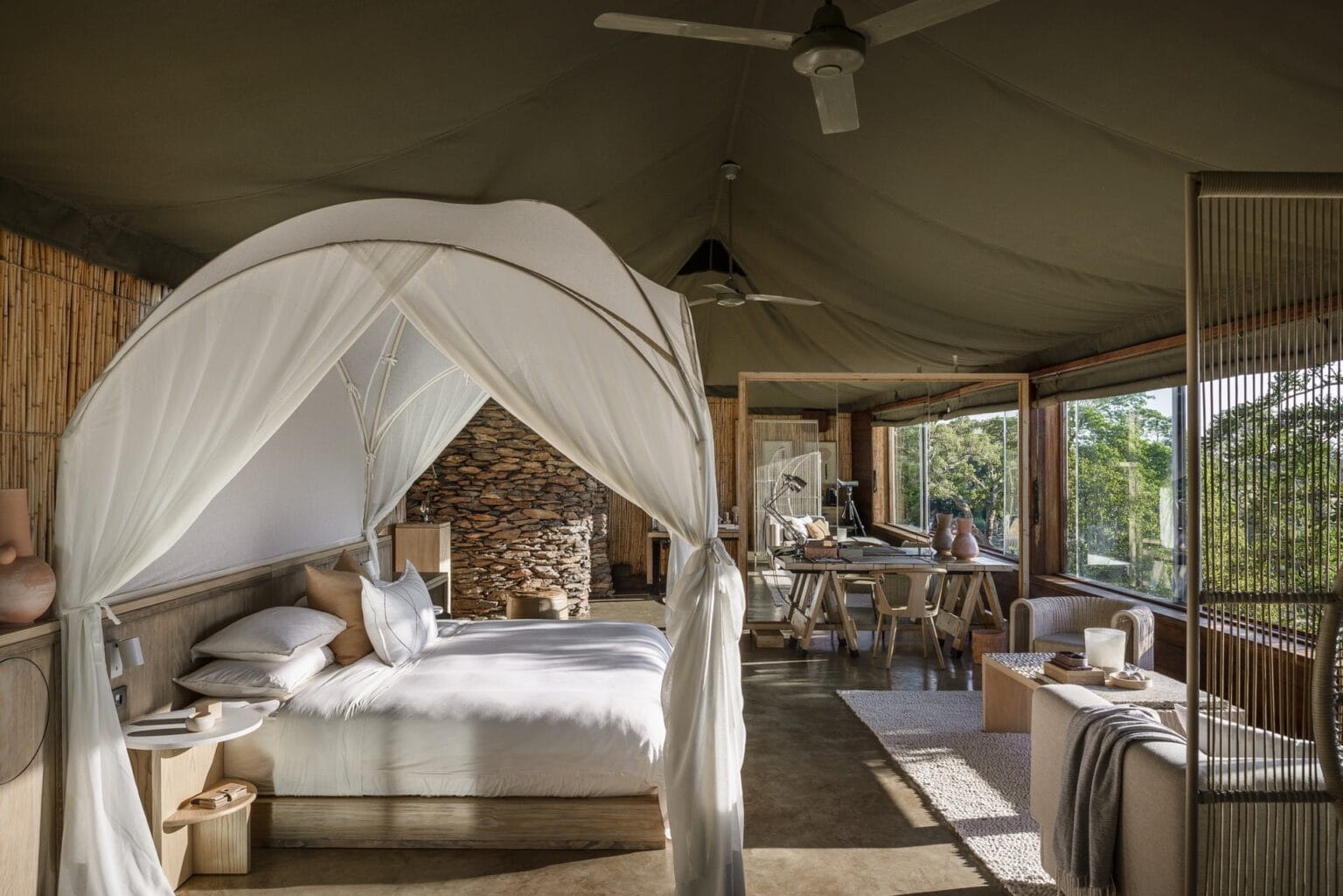 Singita Faru Faru Lodge sypialnia