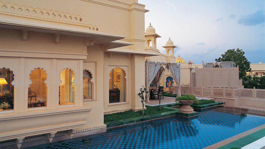 widok na hotel Oberoi-Udaivilas-Udaipur