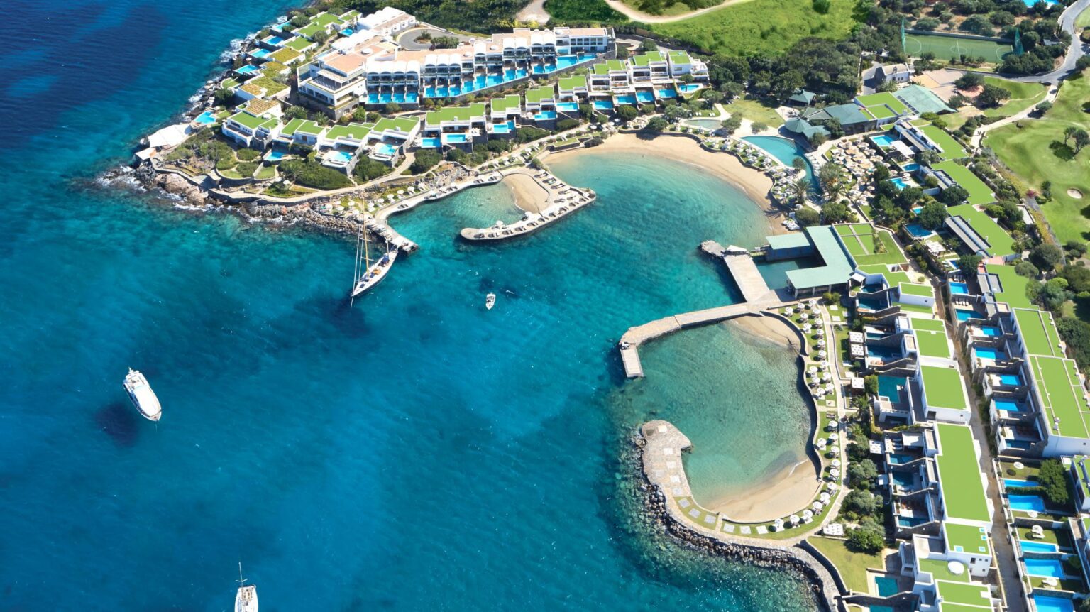 Elounda Peninsula Luxury Resort obiekt z lotu ptaka