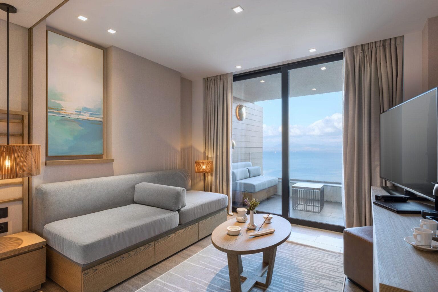 salon Angsana hotel korfu - widok na wodę