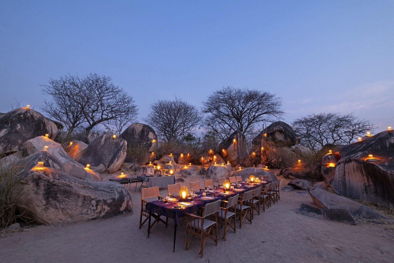 Jabali Ridge kolacja w otoczeniu przyrody