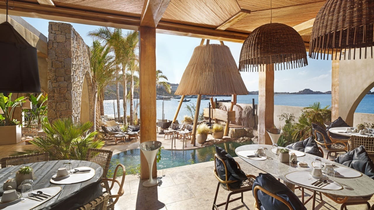 hotel dla dorosłych Kensho Ornos, Grecja Mykonos restauracja