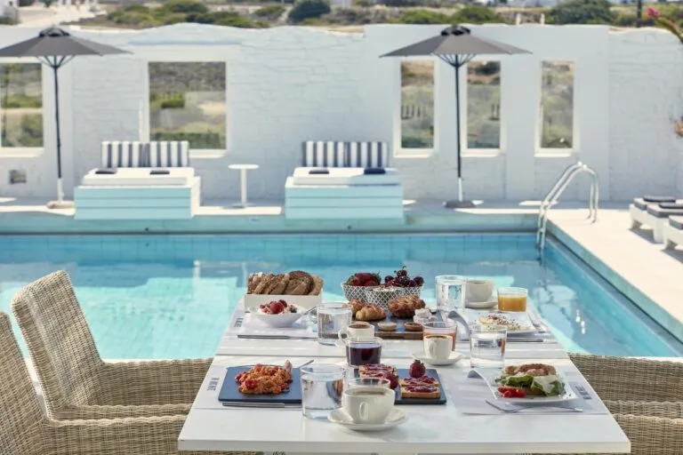 Mr & Mrs White Paros Hotel, a luxurious Paros property perfect for a family holiday in Greece
