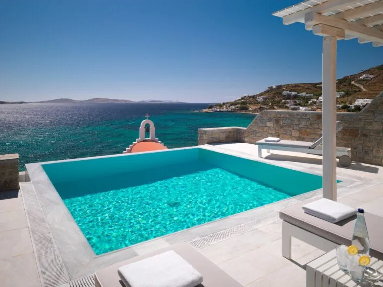 Mykonos Grand Hotel & Resort,Отель только для взрослых на Миконосе,Доступ к частному пляжу