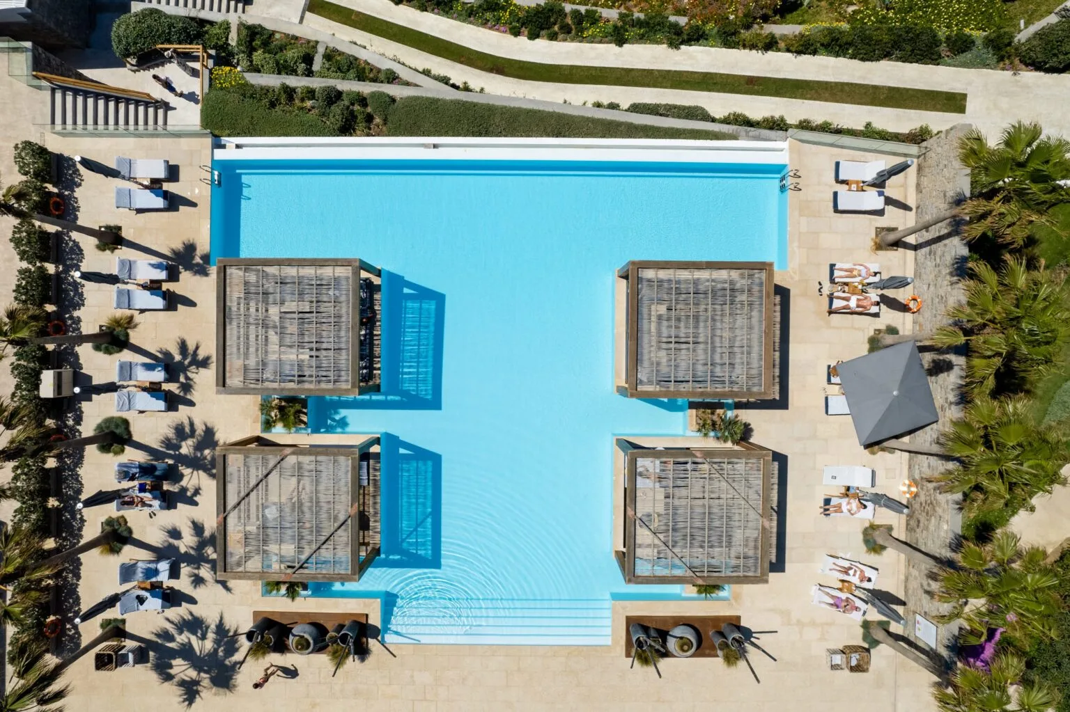 top view of the Santa Marina outdoor pool
