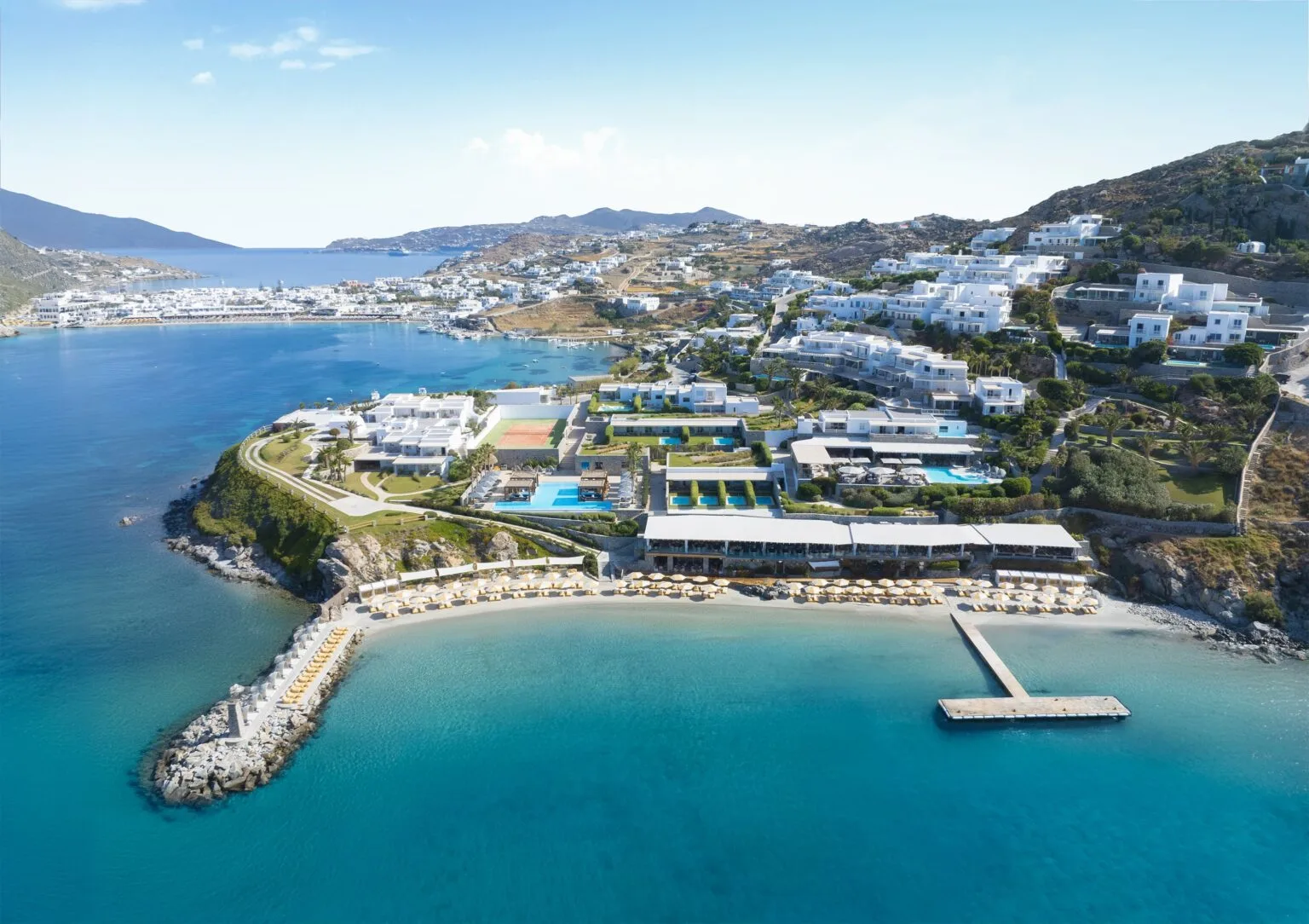 the hotel area from a bird's eye view