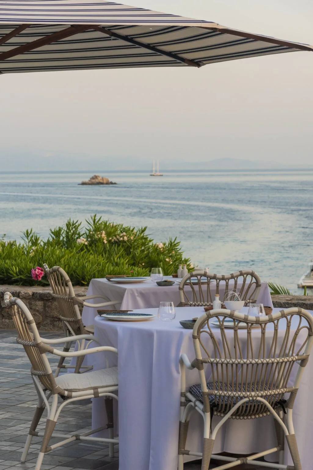 santa marina elais restaurant sea view from above