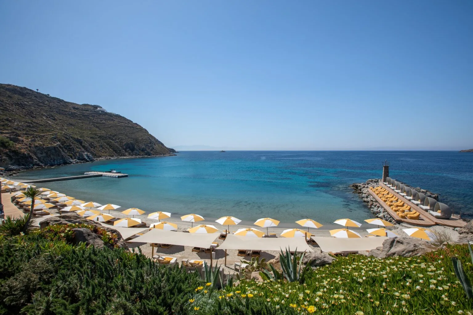 view from the private beach in Santa Marina