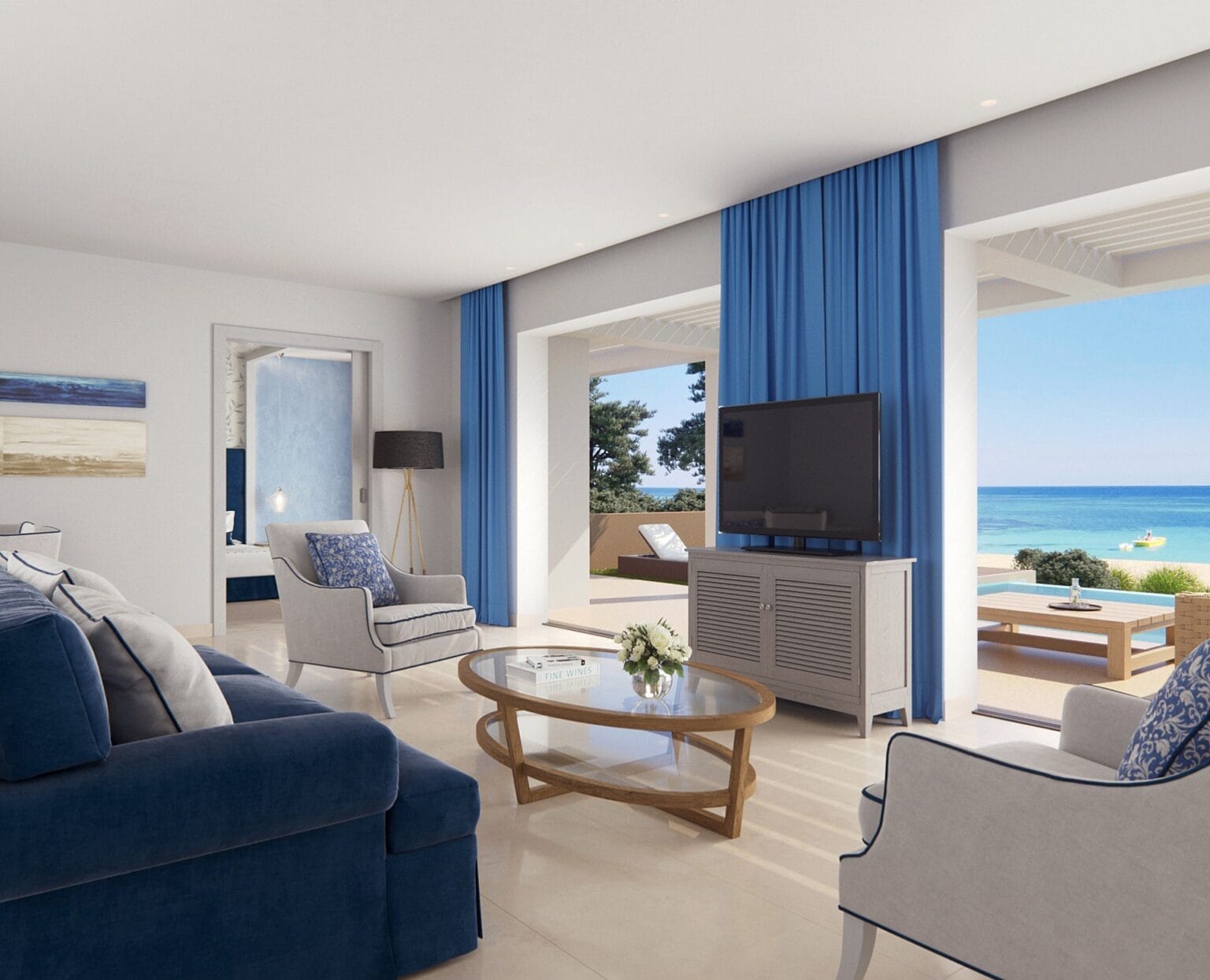 Dwie sypialnie willa Ikos Dassia