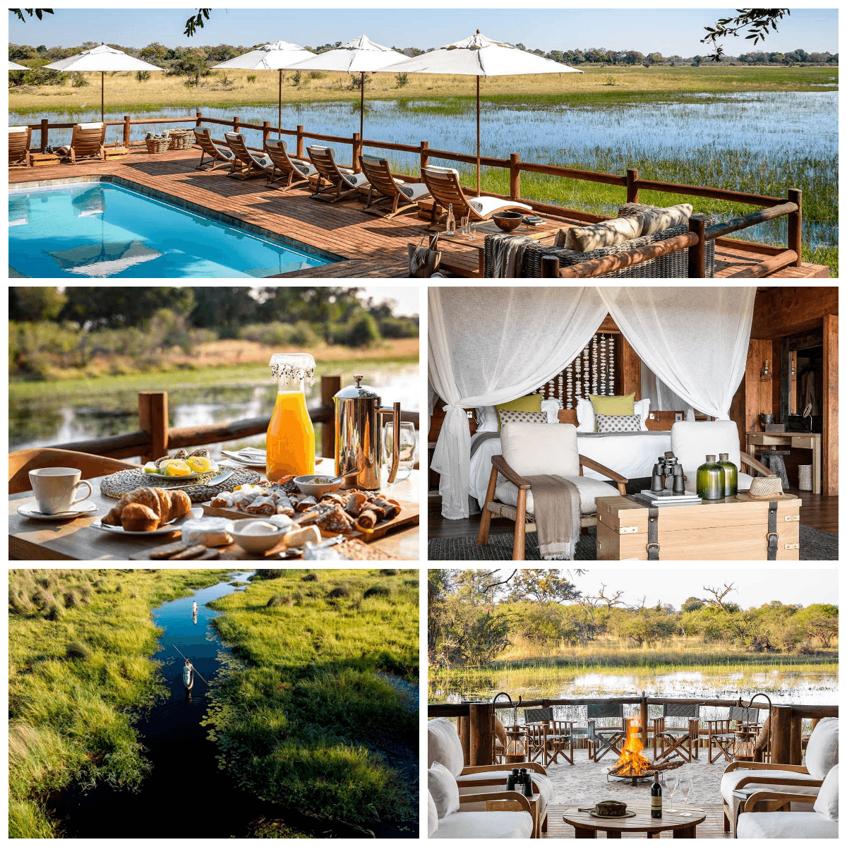 Sanctuary Chief's Camp Botswana, śniadanie na zewnątrz