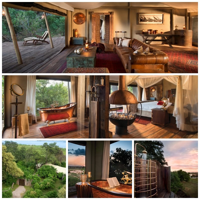 Zarafa Dhow Suites Botswana - ciepłe wnętrze uroczej lodge