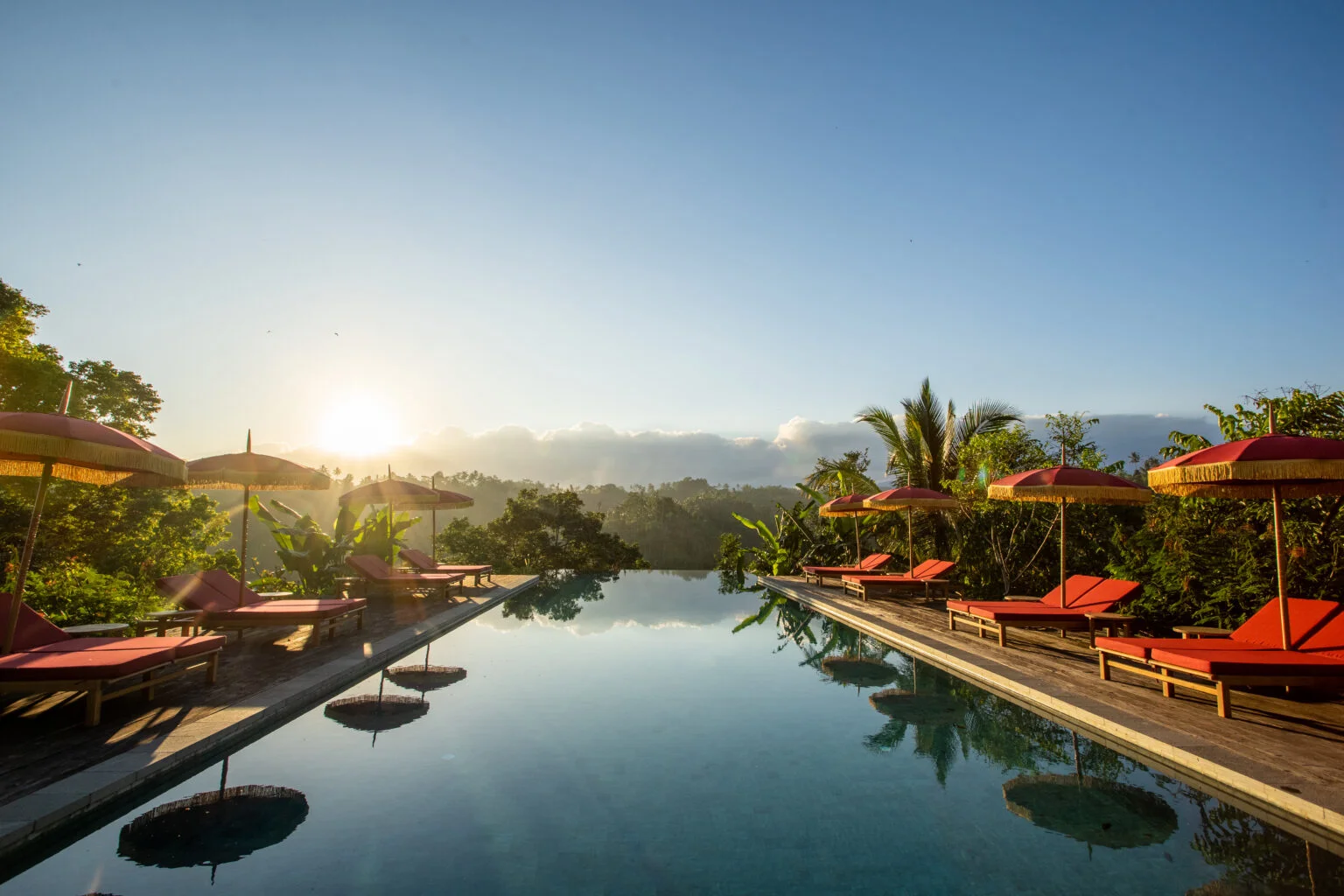swimming pool with a view of Bali