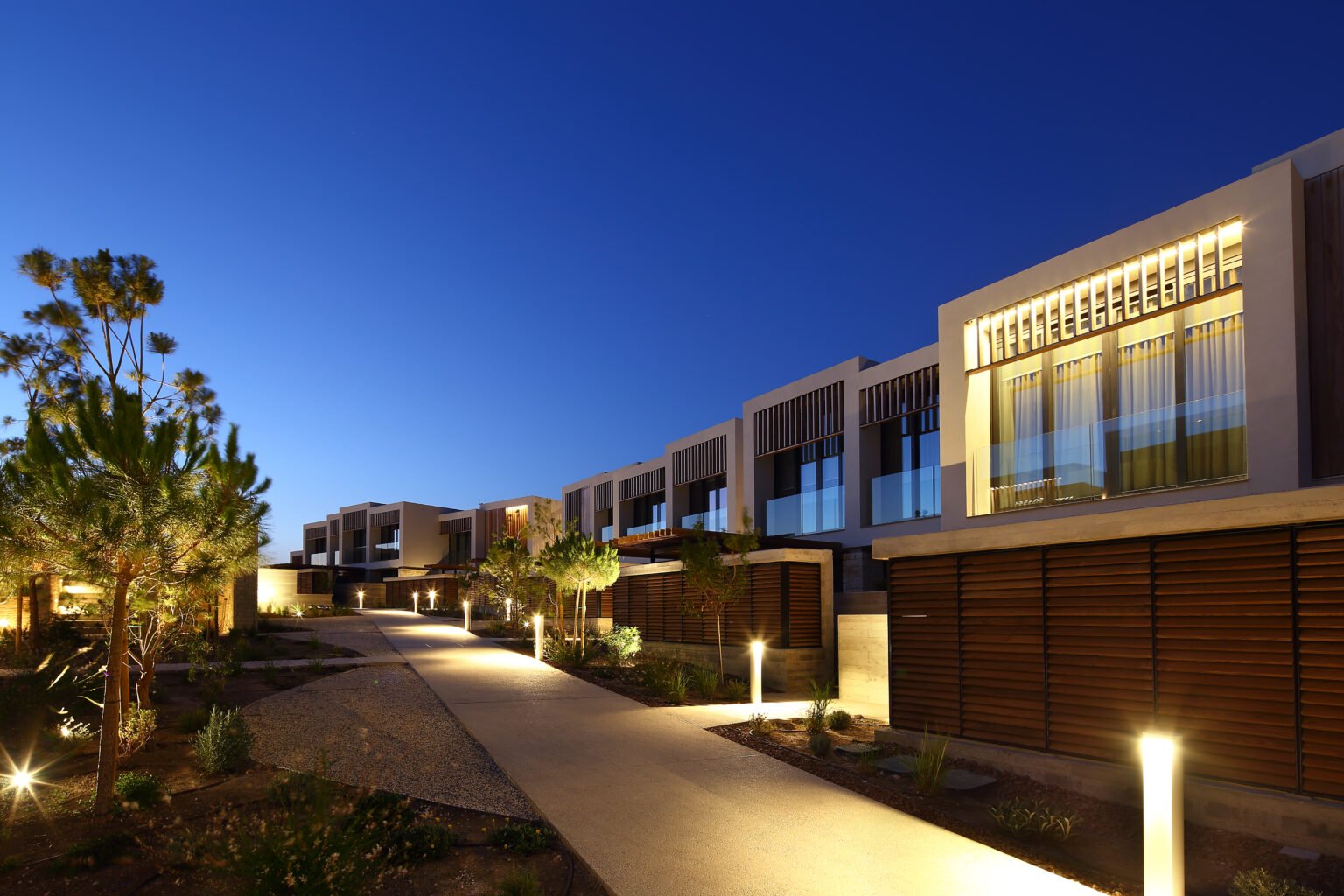 Podświetlony hotel Minthis Reort, Pafos, Cypr