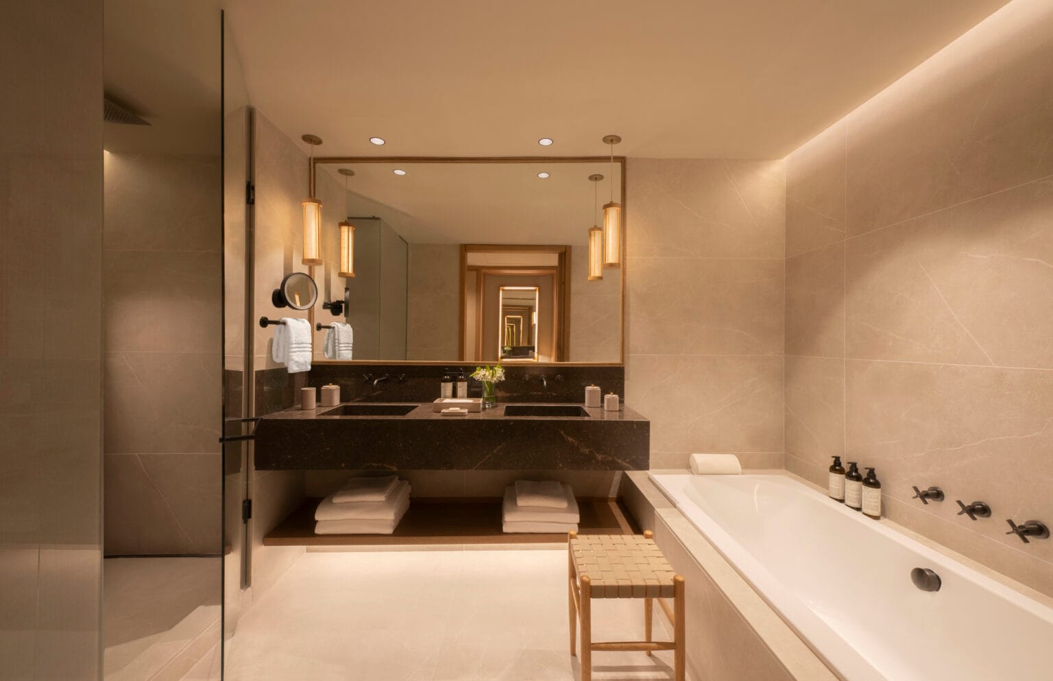 Fairmont La Hacienda Hotel , Room 522 Bathroom La Alcaidesa, Andalucia. Spain