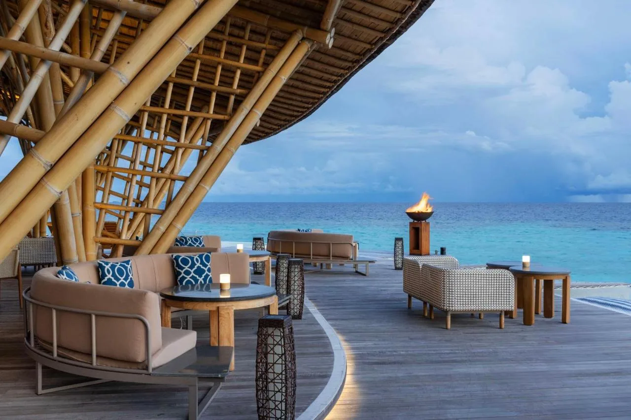 Observation deck overlooking the ocean with the possibility of relaxing on comfortable sofas