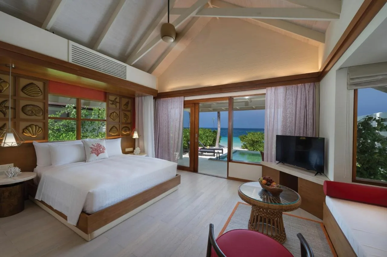 sample ocean view bedroom in oblu select lobigili premium all inclusive