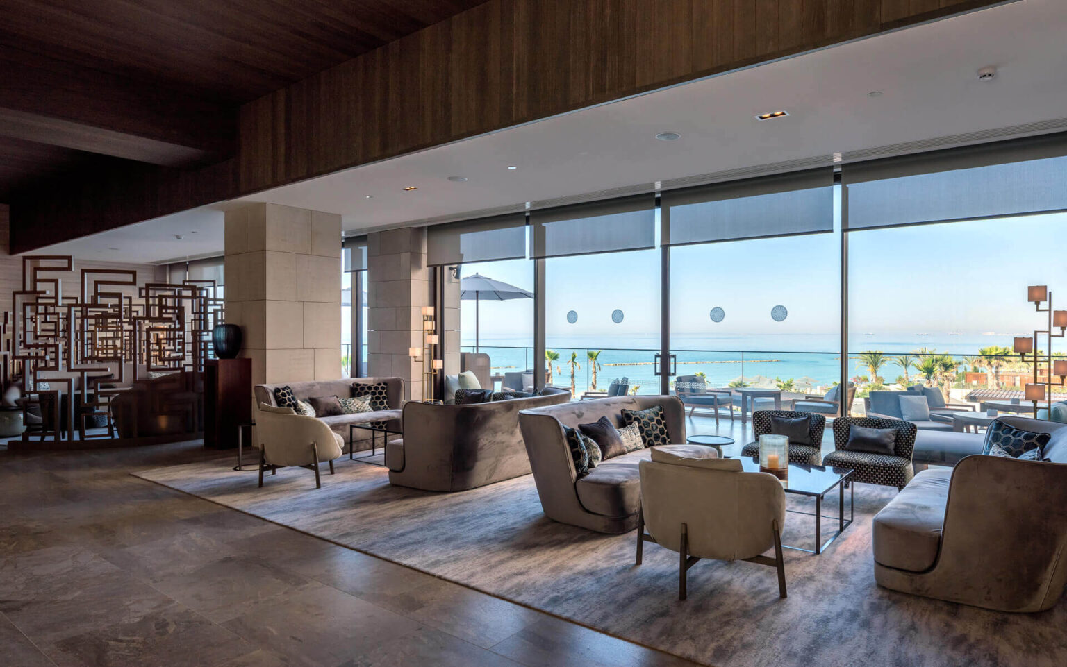 the lobby bar lounge area with seaview 1920x1201