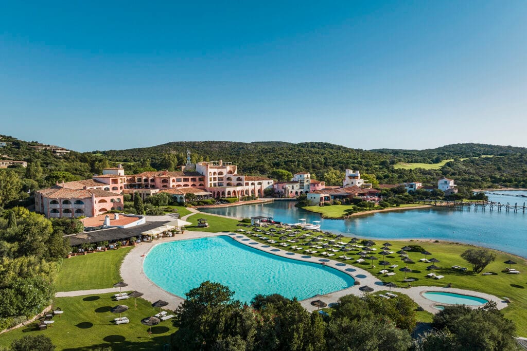 cala di volpe aerial view 2