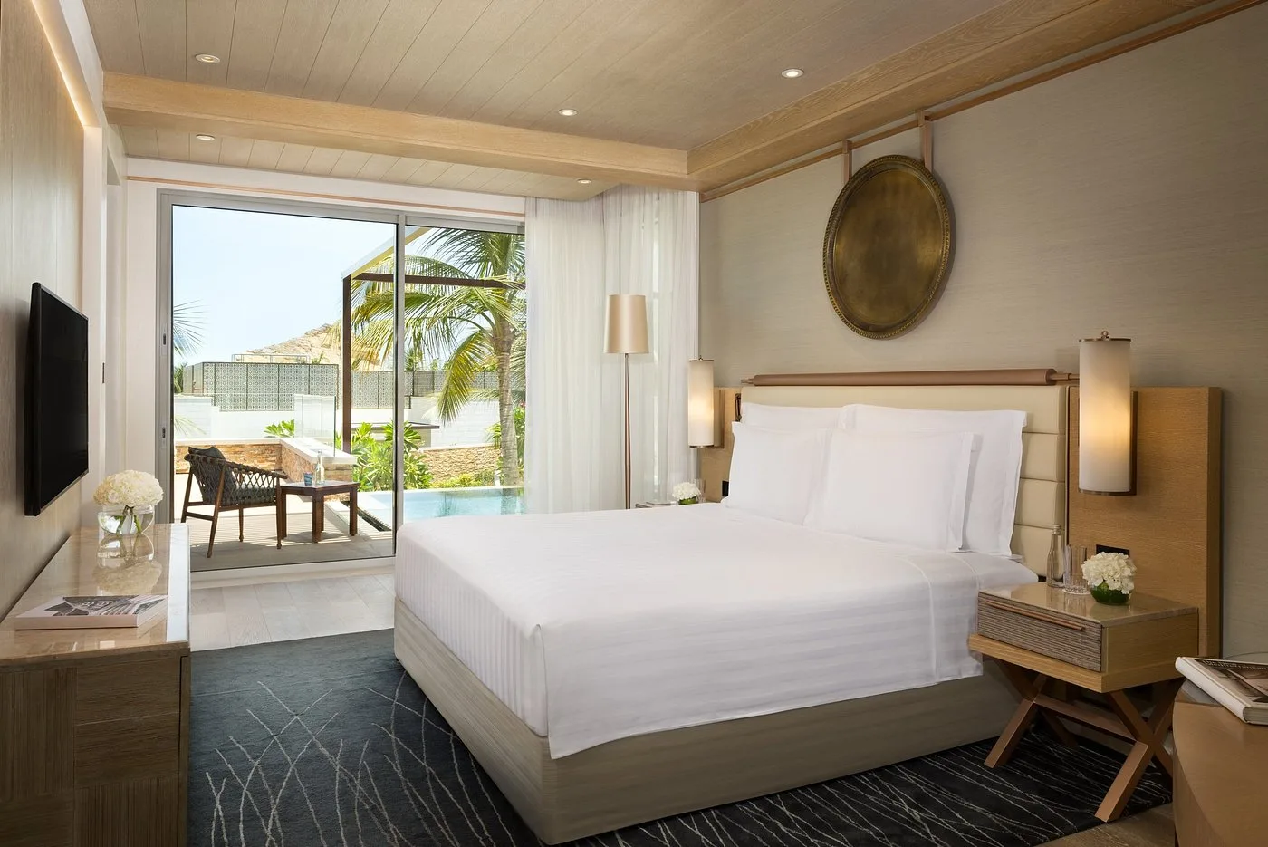 jumeirah muscat bay summerhouse with garden and pool bedroom