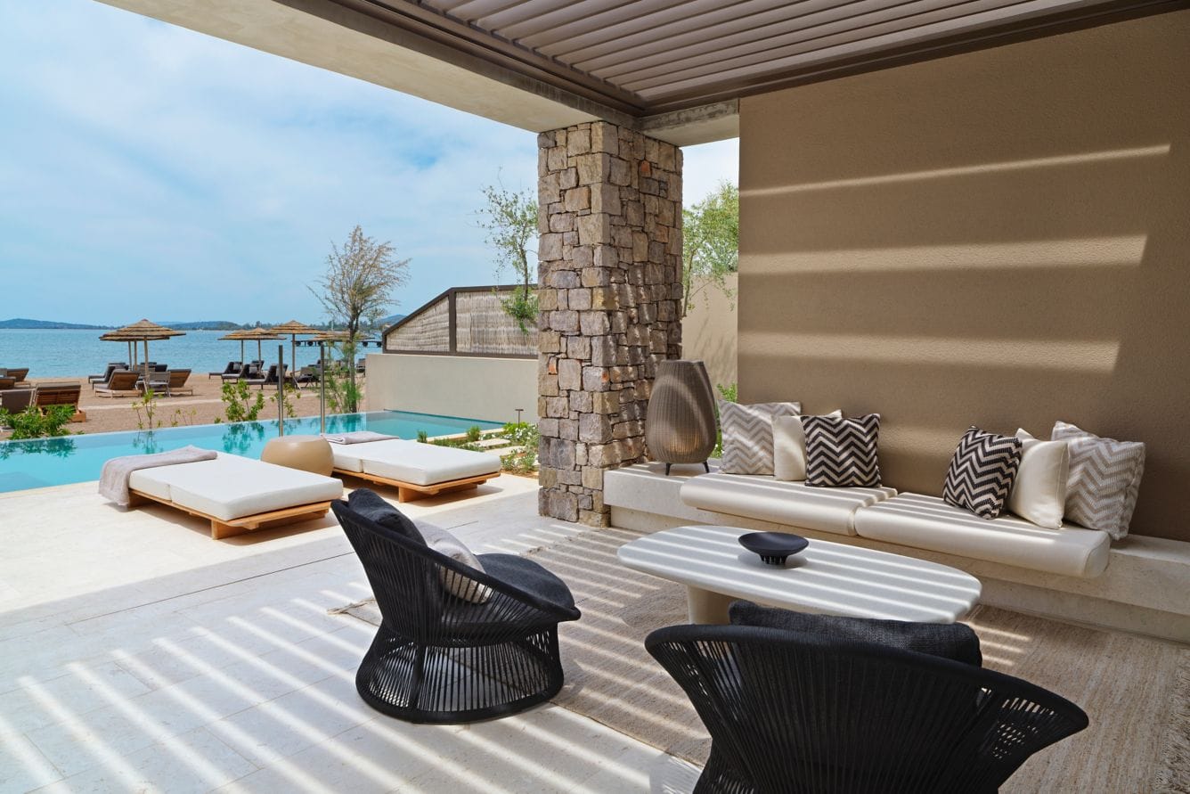 w costa navarino infinity beachfront villa taras