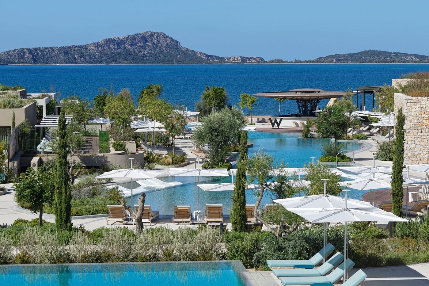 w costa navarino widok na basen