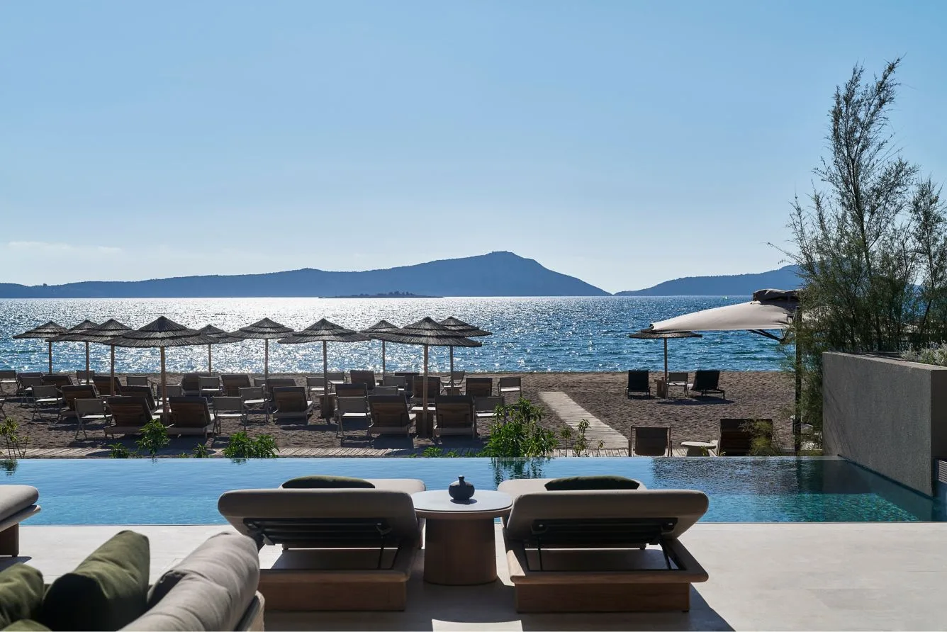 w costa navarino widok na morze