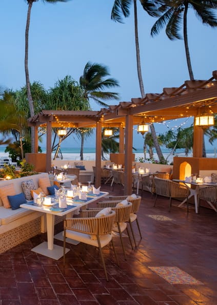 lux marijani zanzibar restauracja na zewnątrz