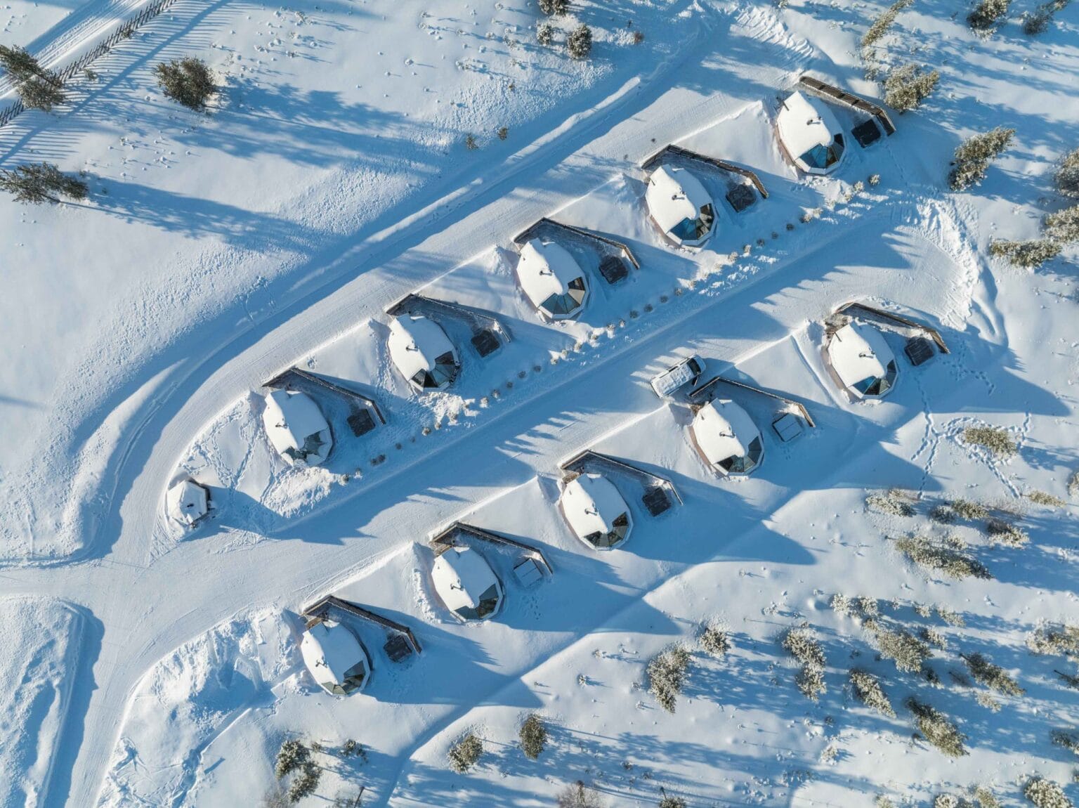 reindeer manor levi aerials winter