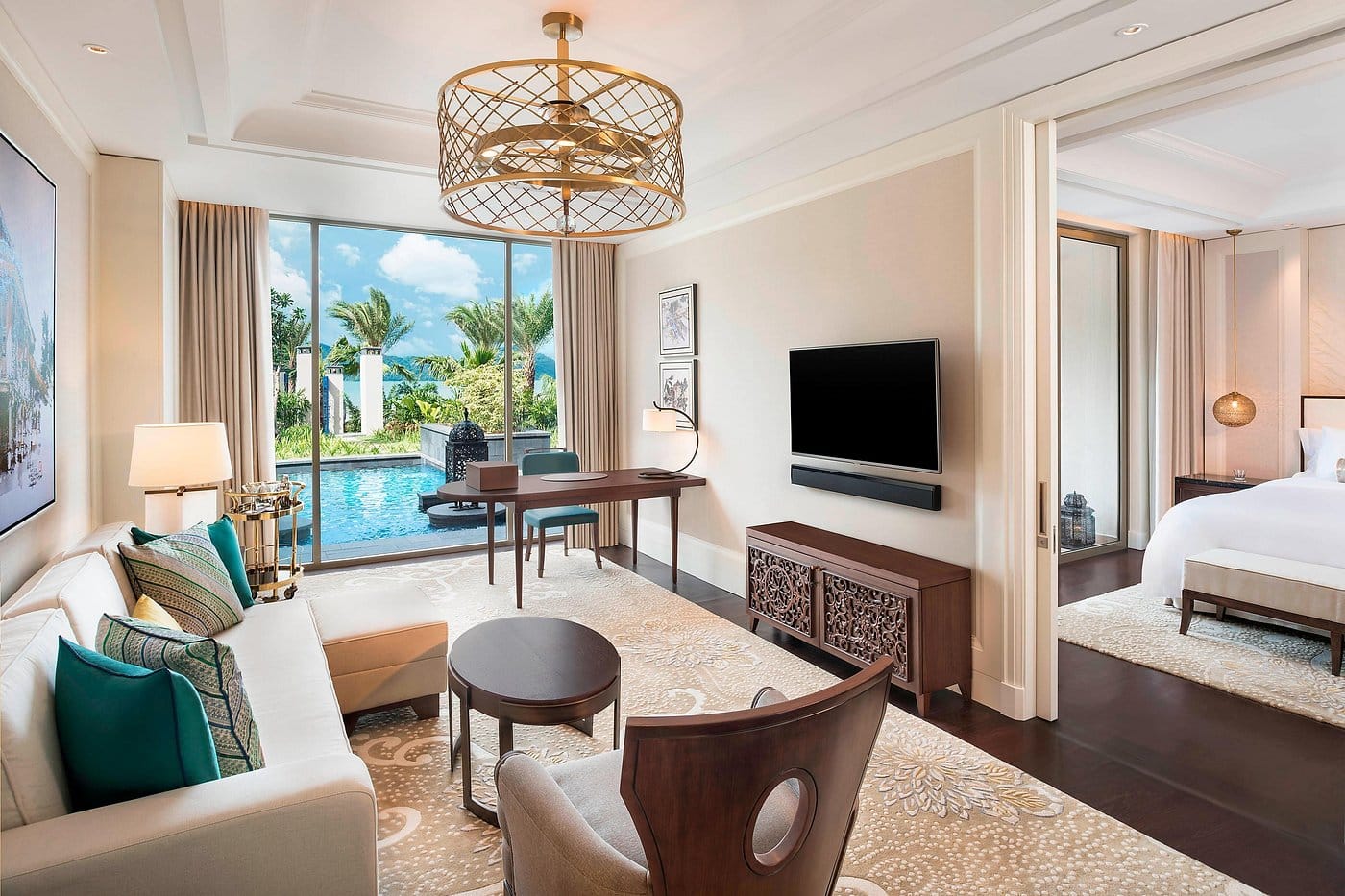 the st. regis langkawi pool suite living