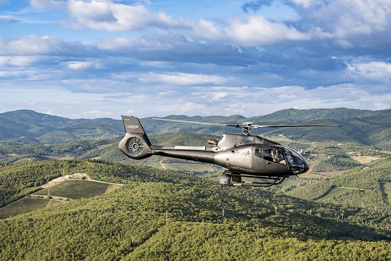 helicopter tour chianti