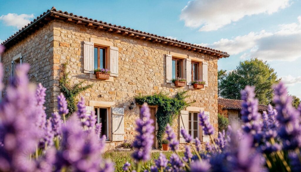 willa w Prowansji w otoczeniu lavendy