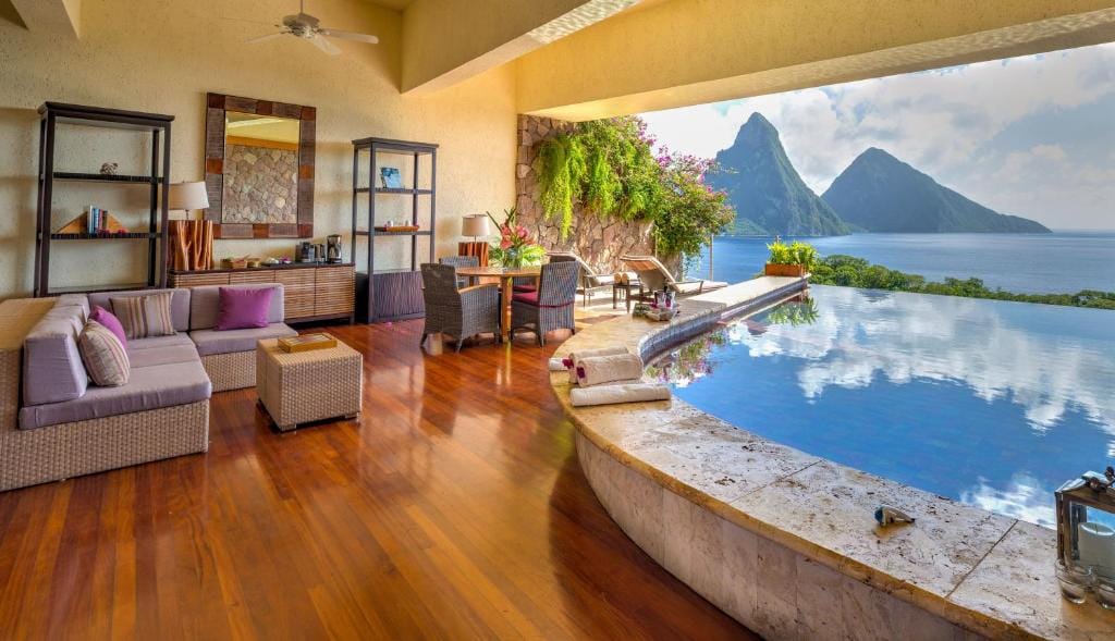 jade mountain pokój z prywatnym basenem infinity