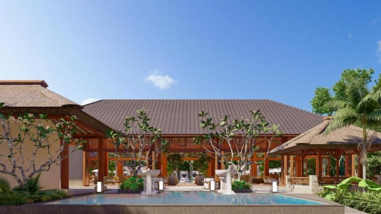 paradisus by meliá bali przód hotelu w otoczeniu zieleni