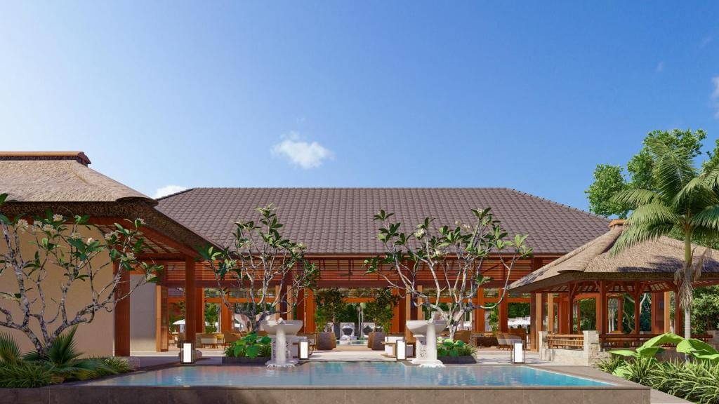 paradisus by meliá bali przód hotelu w otoczeniu zieleni